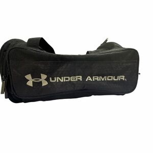 Under Armour Black Honeycomb Nylon Duffel Gym Bag Multi-Pocket 19" Travel